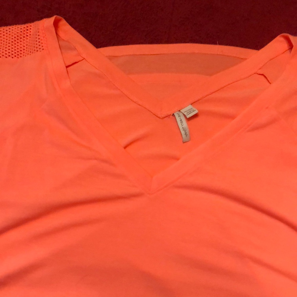 Orange Short Sleeve Jersey Top